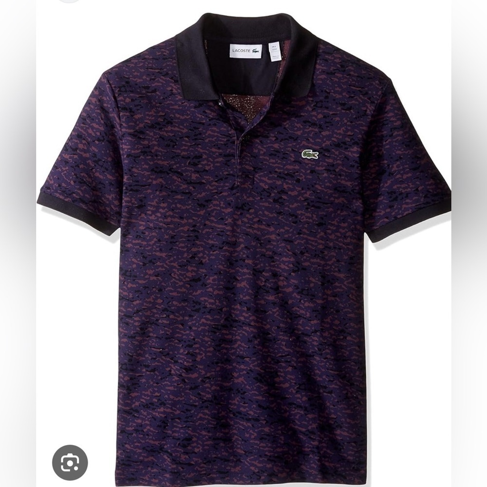 Lacoste Men's Short Sleeve Camouflage Pique Polo